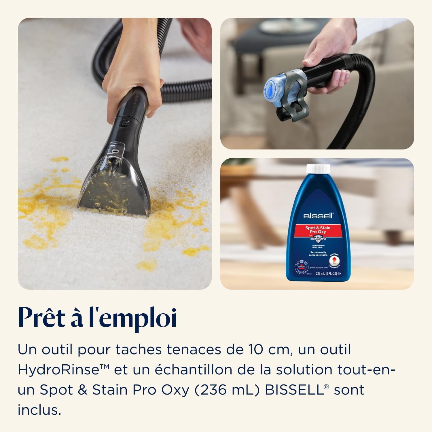 BISSELL SpotClean Mini Shampouineuse Filaire, Nettoyeur Tapis Portable, Idéal pour les Nettoyages Rapides, Compact et Léger, Élimine les Taches en Voiture, Bateau, Canapé et Plus Encore, 41491