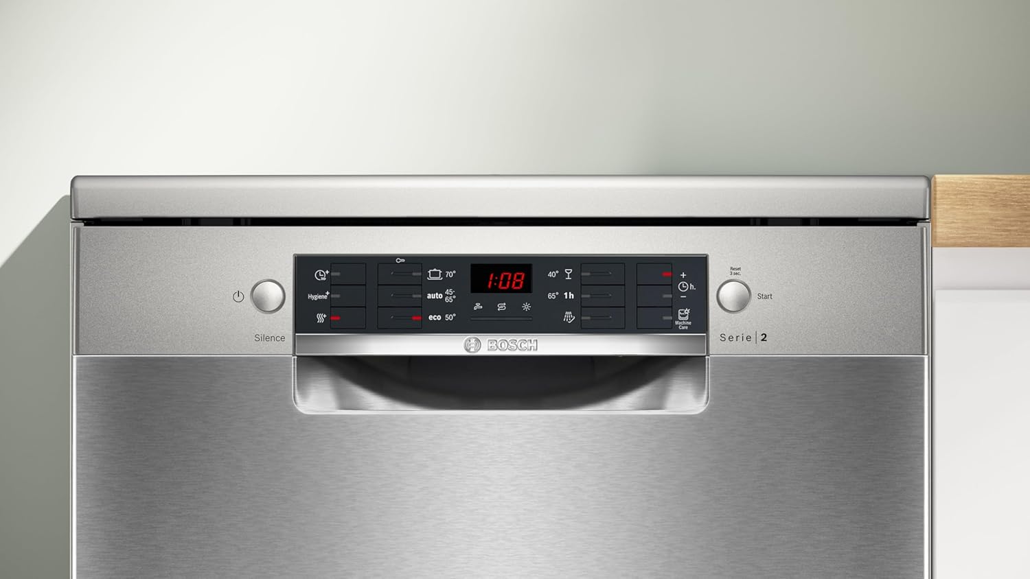 Bosch SMS26AI01F, Série 2, Lave-vaisselle 60 cm, Pose libre, Inox