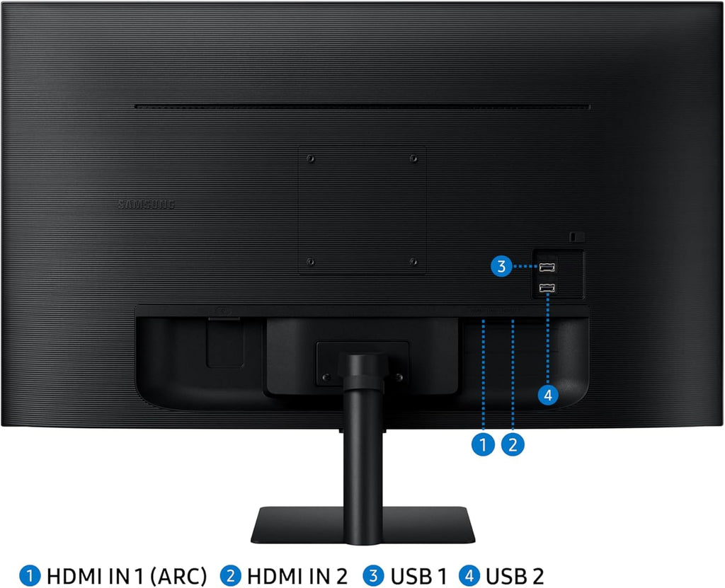 Smart Monitor M5 Noir - 27'' - Dalle VA, FHD (1920 x 1080), 60Hz, 4ms, Inclinable, 2 x HDMI (1.4), 2 x USB-A, Smart TV, Gaming Hub, LS27DM502EUXEN