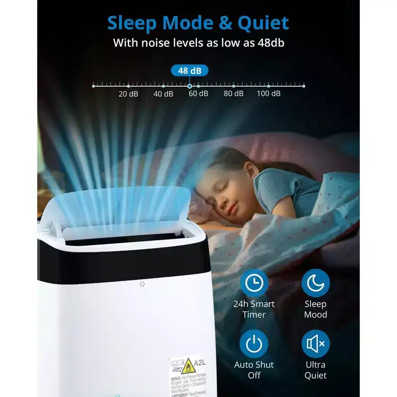 10000 BTU Portable Air Conditioner, Home AC/Air Conditioner with Remote Control for Room up to 450 Sq.Ft, 3-in-1 Functions/24 Hrs Timer/Caster Wheels