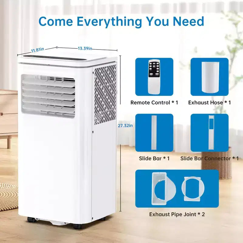 10000 BTU Portable Air Conditioner, Home AC/Air Conditioner with Remote Control for Room up to 450 Sq.Ft, 3-in-1 Functions/24 Hrs Timer/Caster Wheels