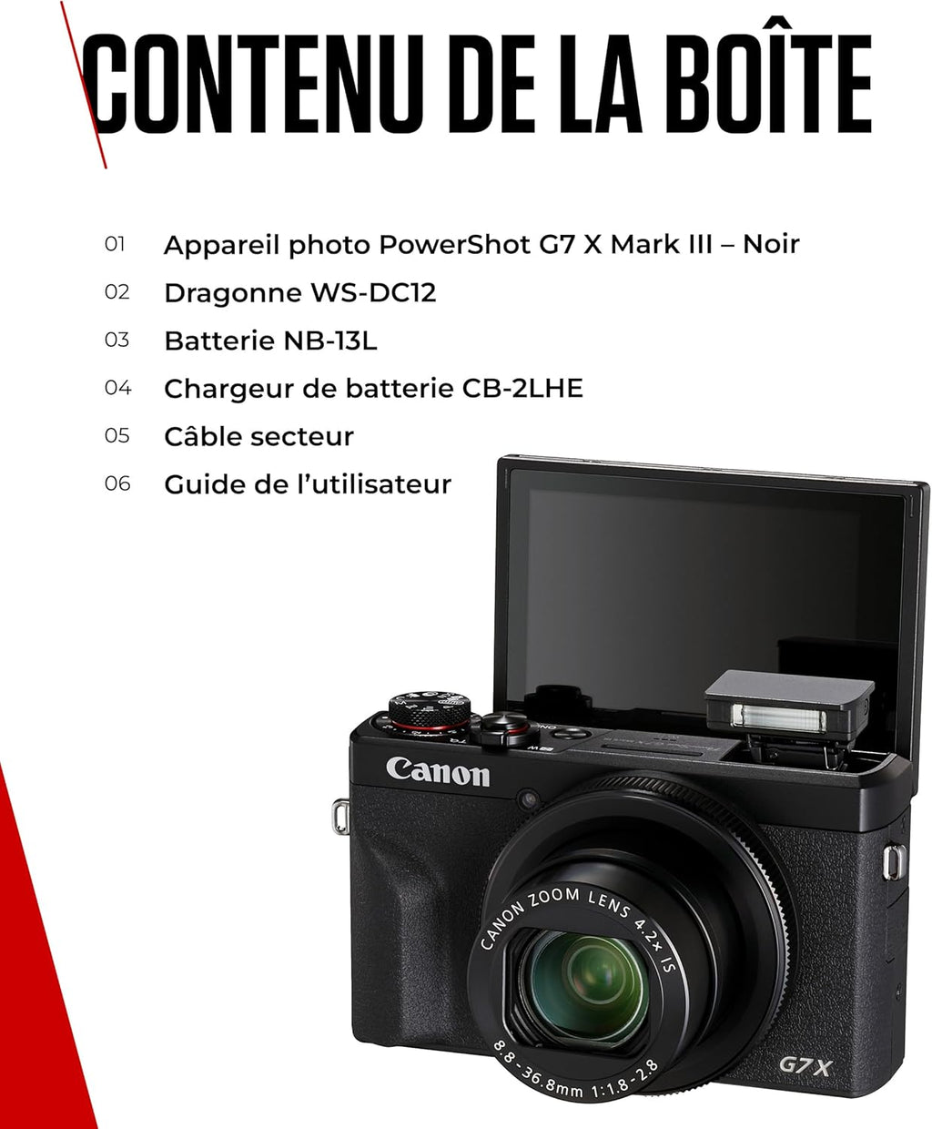 Canon PowerShot G7 X Mark III (Noir) - Appareil Photo numérique avec capteur 1 Pouce et vidéo 4K - Idéal pour Le vlog - Wi-FI et Bluetooth - Adopté par Les Créateurs Nomades