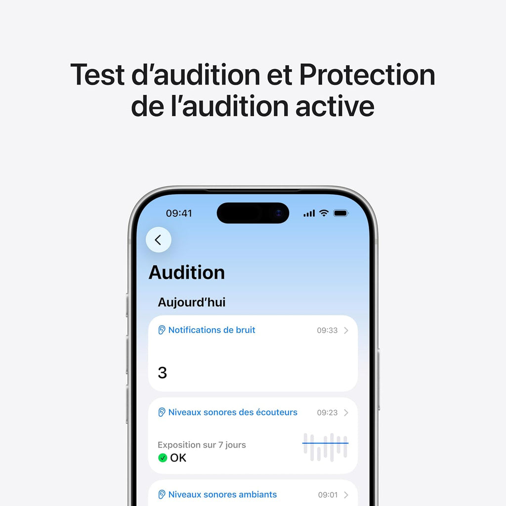 AirPods Pro 3 Écouteurs sans Fil, réduction Active du Bruit, détection de la fréquence Cardiaque, écouteurs Bluetooth, Audio Spatial, Son Haute-fidélité, Recharge USB-C