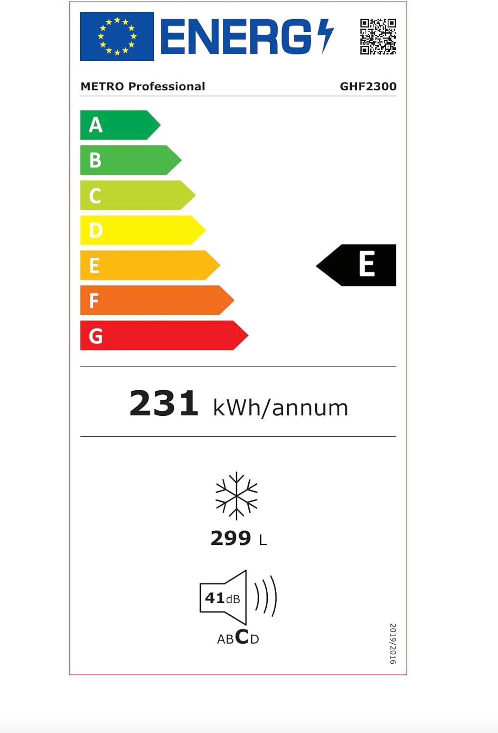 METRO Professional Congélateur bahut GHF2300, acier/aluminium, 112.5x61x83.5 cm, 300L, 95W, 1 panier, éclairage LED, 4 roulettes, avec serrure, blanc