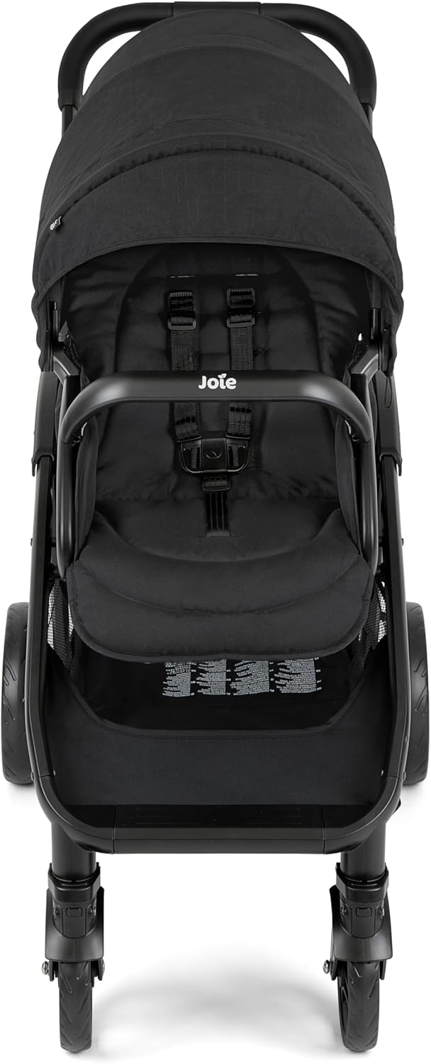 Joie - Evalite Duo - Poussette Double Légère - Siège Arrière Inclinable À Plat - Compatible Sièges Auto Et Nacelles - Suspension 4 Roues - Harnais 5 Points SoftTouch - Dès la naissance