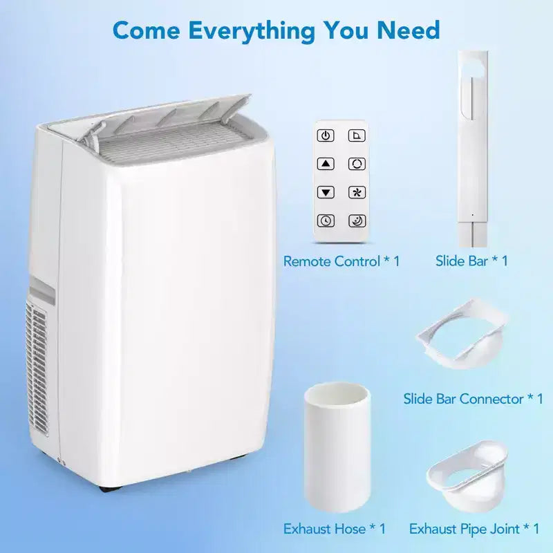 10000 BTU Portable Air Conditioner, Home AC/Air Conditioner with Remote Control for Room up to 450 Sq.Ft, 3-in-1 Functions/24 Hrs Timer/Caster Wheels