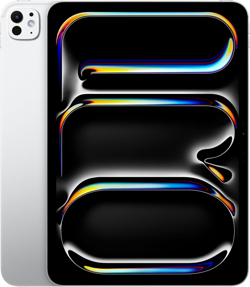 Apple iPad Pro 11 (M4) : Écran Ultra Retina XDR, 512 Go, Caméra Avant 12 Mpx Horizontale/Appareil Photo arrière 12 Mpx, Scanner LiDAR, Wi-FI 6E, Autonomie d’Une journée, Verre Standard - Argent
