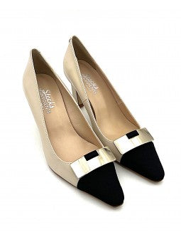 Escarpin Stocks Permanents Vida / Beige - Noir