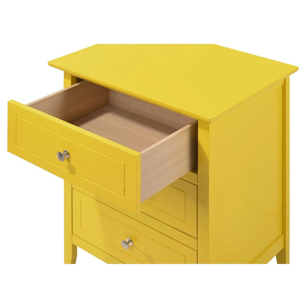 Daniel 3-drawer Transitional Wooden Nightstand