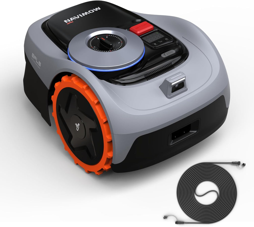 Segway Navimow i105E Robot Tondeuse sans Fil périphérique et Câble D'Extension D'Antenne 10 M (expédié séparément), rec. 500 m², Max. 600 m², RTK+Vision, Tondeuse primée, Protection des hérissons