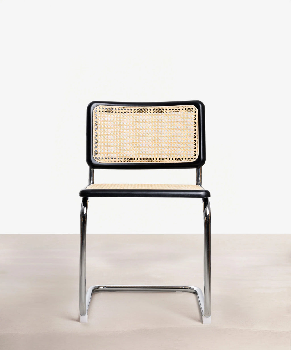 Silla de Comedor de Madera, Ratán y Metal Candy