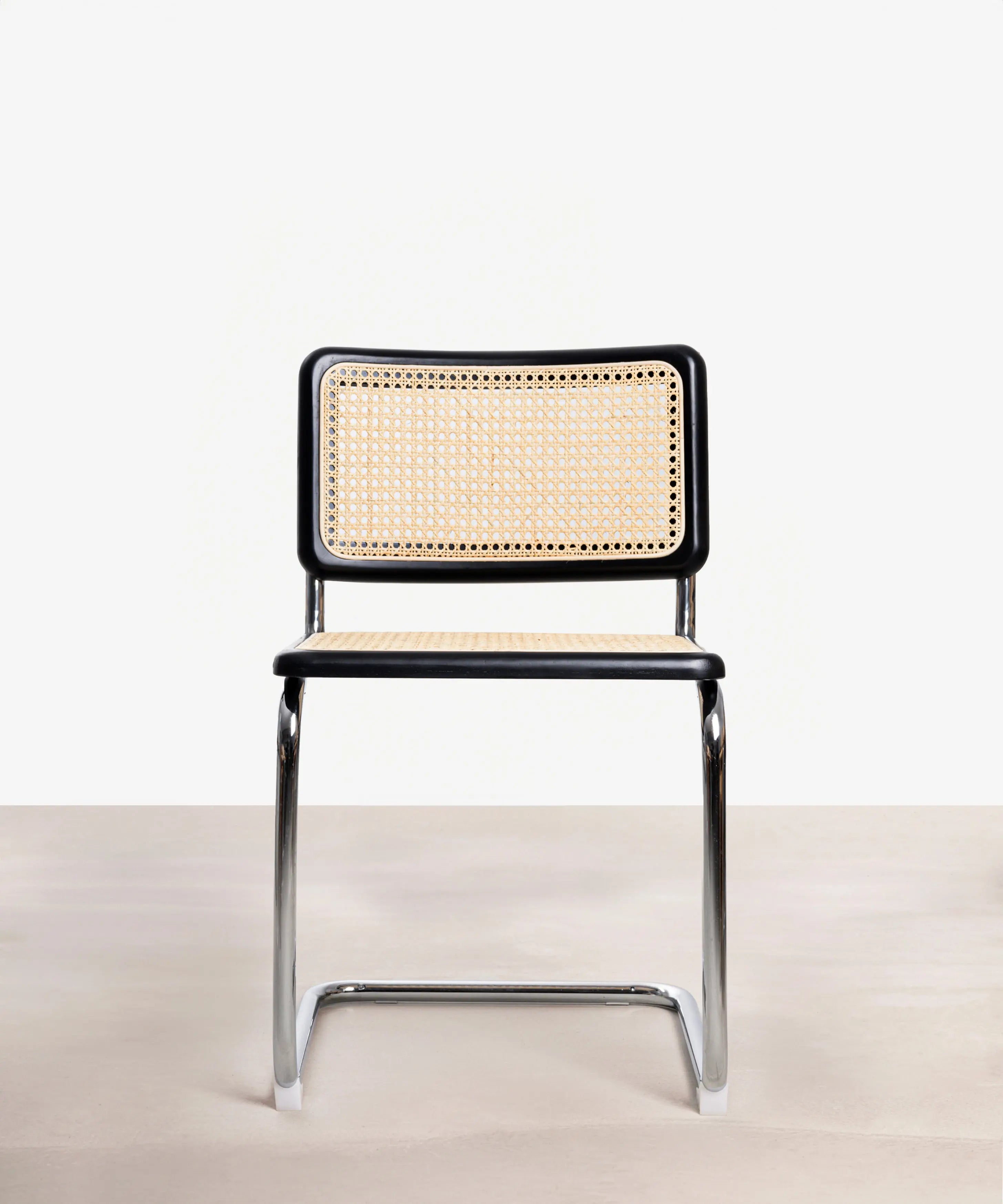 Silla de Comedor de Madera, Ratán y Metal Candy