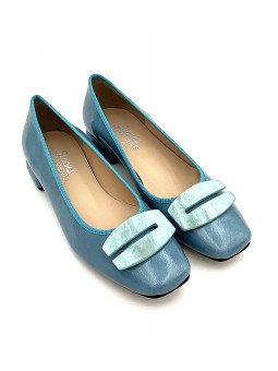 Ballerine Stocks Permanents Vila / Vernis Turquoise