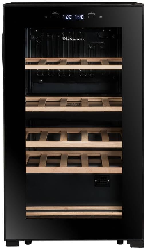LA SOMMELIERE Cave de mise à température double zone SLS32DZBLACK 32 Bouteilles
