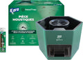 K.PRO Piège à Moustiques Exterieur avec 1 seringue d'attractif. Attire et Capture Les moustiques et Assure 3 Mois de tranquillité jusqu'à 300m². Electrique et Programmable, Silencieux et sans Odeur