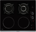 Brandt - BPI6413BM - Plaque Induction et Gaz - Table de Cuisson - Noir - 4 Foyers - 3400W Electrique et 4600 Gaz - Dimensions Encastrement : 56x49cm - 9 Positions par Foyer - Fabriqué en France