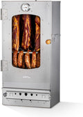 Fumoir KAISER COMPANY '50' en acier inoxydable de haute qualité, portable de 80 cm, pour fumer jusqu'à 10 kg de viande, chauffage au bois