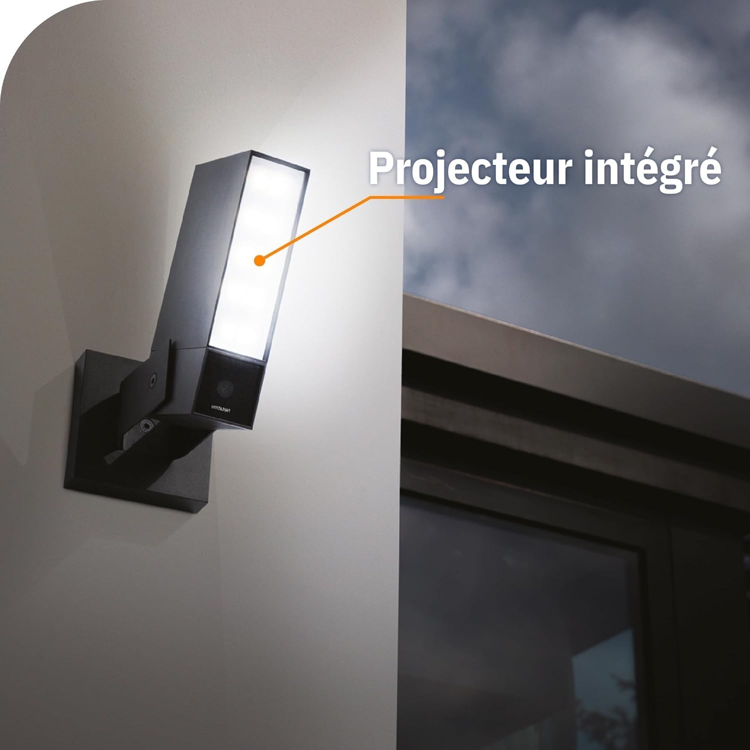 Netatmo Caméra de Surveillance Extérieure Connectée Intelligente avec Éclairage Intégré 12W, Détection des Personnes/Animaux/Véhicules, Vidéo HD 1080p 4MP, Vision Nocturne IR, Stockage Local, NOC-AMZ