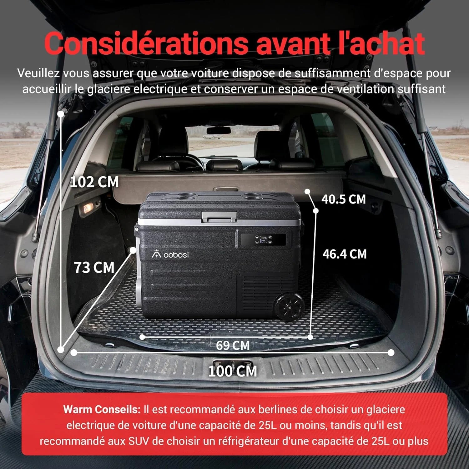 45L Glacière à Compresseur,Glaciere Électrique -20℃ à 20℃,Frigo Camion APP&Bouton Contrôle,12/24V DC et 100-240V AC Glaciere Camping Pour Voiture,Camion,Bateau et Prise De Courant -