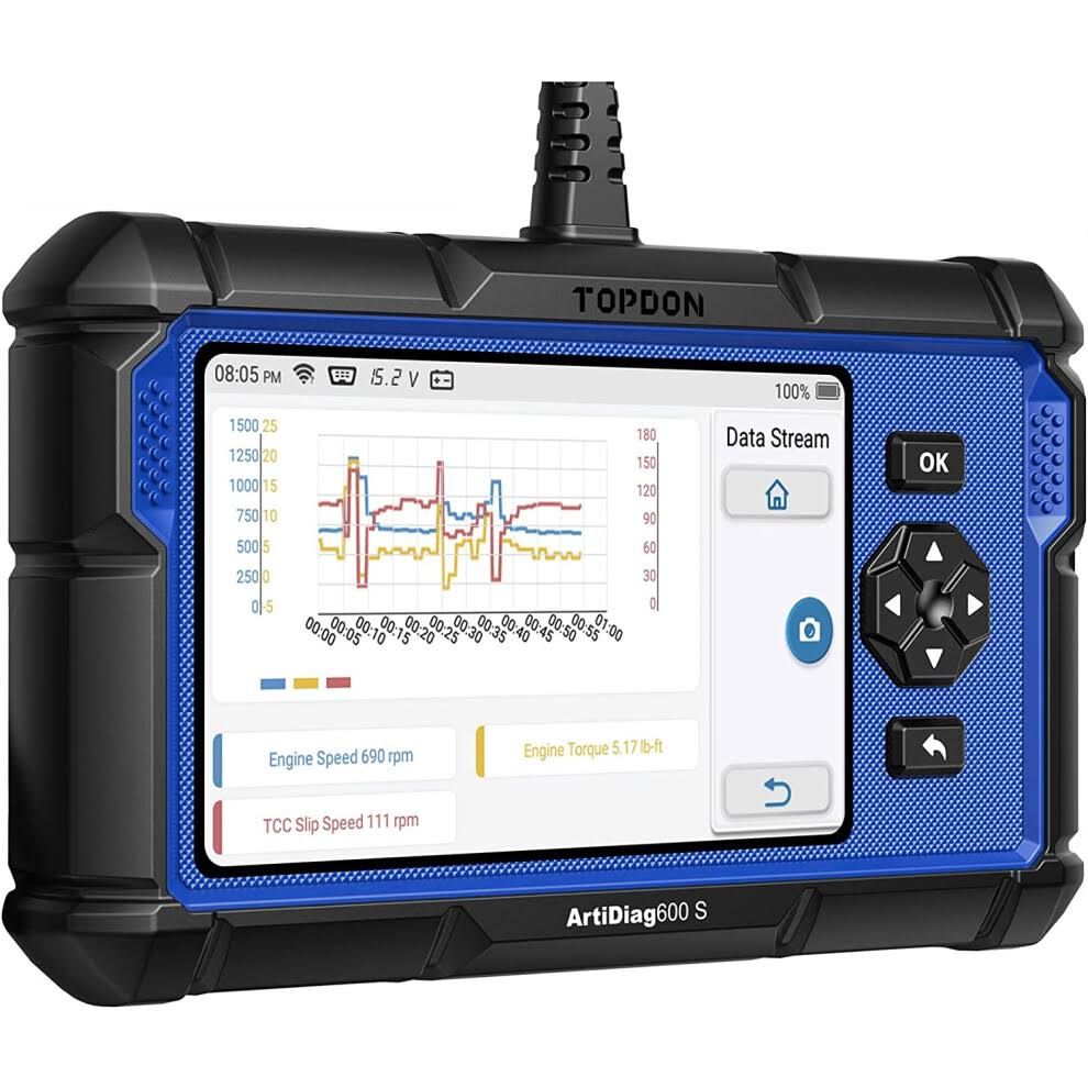 Topdon Artidiag600s Outil de Diagnostic Voiture pour 4 Systèmes