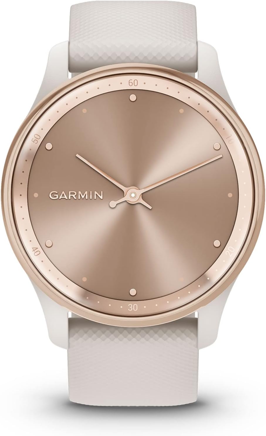 Garmin vívomove Trend - Montre connectée Hybride - Pêche Or avec Bracelet Ivoire