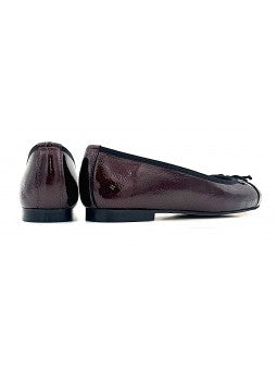 Ballerine Folie's Noelia / Vernis Bordeaux - Noir