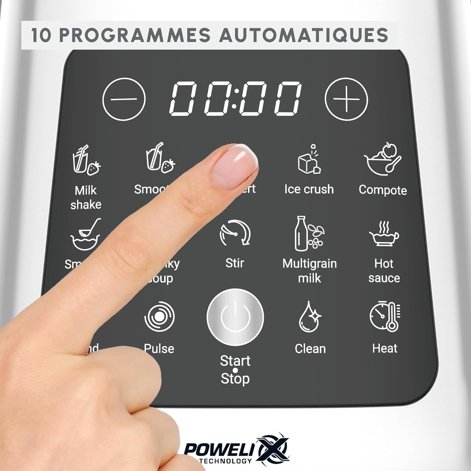 Moulinex Blender chauffant, 1400 W, 10 programmes automatiques, Lames amovibles, Fonction nettoyage en profondeur, Panier vapeur, Perfectmix Cook LM83SD10, Métal