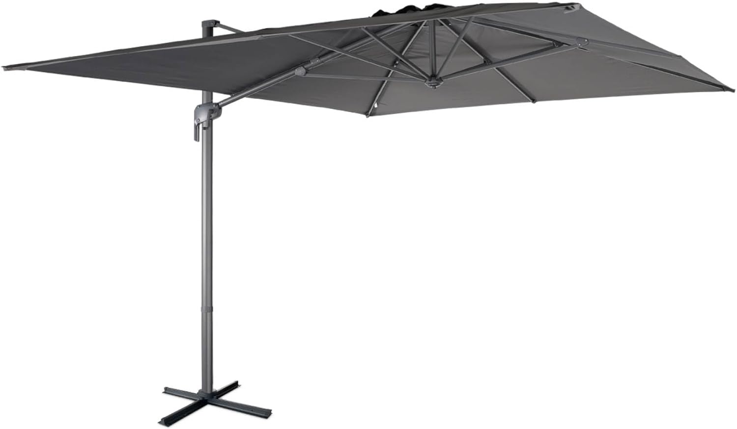 Alice's Garden - Parasol déporté rectangulaire 3x4m – Antibes – gris – parasol déporté. inclinable. rabattable et rotatif à 360°