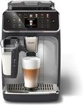 Philips Expresso broyeur Série 5500 – 20 Boissons Chaudes et Glacées, Carafe LatteGo facile à nettoyer, SilentBrew, QuickStart, Machine à café à grain Noir/Argent (EP5546/70)