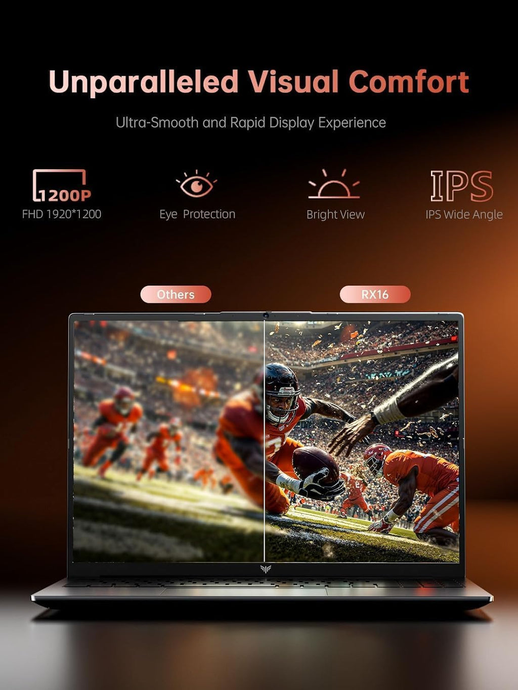 ACEMAGIC 2025 Pc Portable Gaming Ryzen 7 7735HS (Jusqu'à 4,75 Hz) DDR5 16Go Ram 512Go SSD 4800MHz Étendre à 4 to Ordinateur Portable Comparable Core i7-13700H Clavier rétroéclairé,WiFi 6,16 Pouces