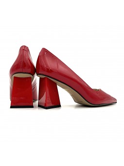 Escarpin Stocks Permanents Valy / Vernis Rouge
